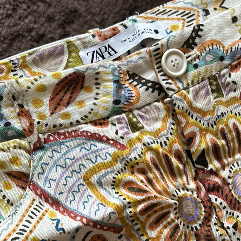 Zara Multicolor Patterned Pants